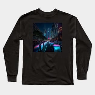 Luminocity: A Futuristic Utopia of Innovation and Harmony Long Sleeve T-Shirt